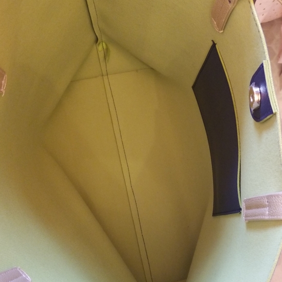 NWOT Blue & Lime tote bag - Picture 3 of 4